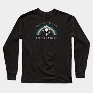 Patience Is The Key To Paradise Skull Clown Long Sleeve T-Shirt